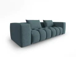 CXL by Christian Lacroix - Sofá modular "Lorella" 3 lugares em tecido estrutural azul claro - 230x85x70cm
