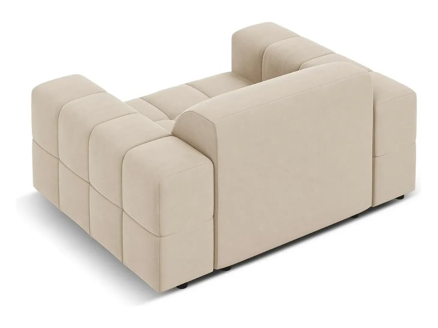 CXL by Christian Lacroix - Poltrona "Luc" em veludo bege claro - 124x102x70cm