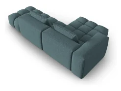 CXL by Christian Lacroix - Sofá modular de canto esquerdo "Lorella" 4 lugares em tecido estrutural azul claro - 265x145x70cm