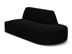 CXL by Christian Lacroix - Sofá modular direito "Charles" 2 lugares em veludo preto - 181x93x69cm