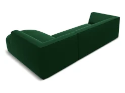 CXL by Christian Lacroix - Sofá de canto direito "Charles" 4 lugares em veludo verde - 273x180x69cm