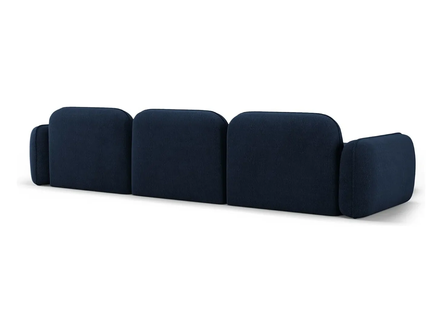 CXL by Christian Lacroix - Sofá modular de canto esquerdo "Lucien" 4 lugares em veludo azul escuro - 320x165x70cm