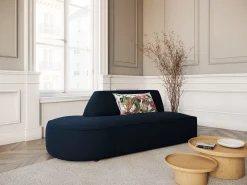 CXL by Christian Lacroix - Sofá modular virado para a esquerda "Charles" 2 lugares em veludo azul escuro - 181x93x69cm