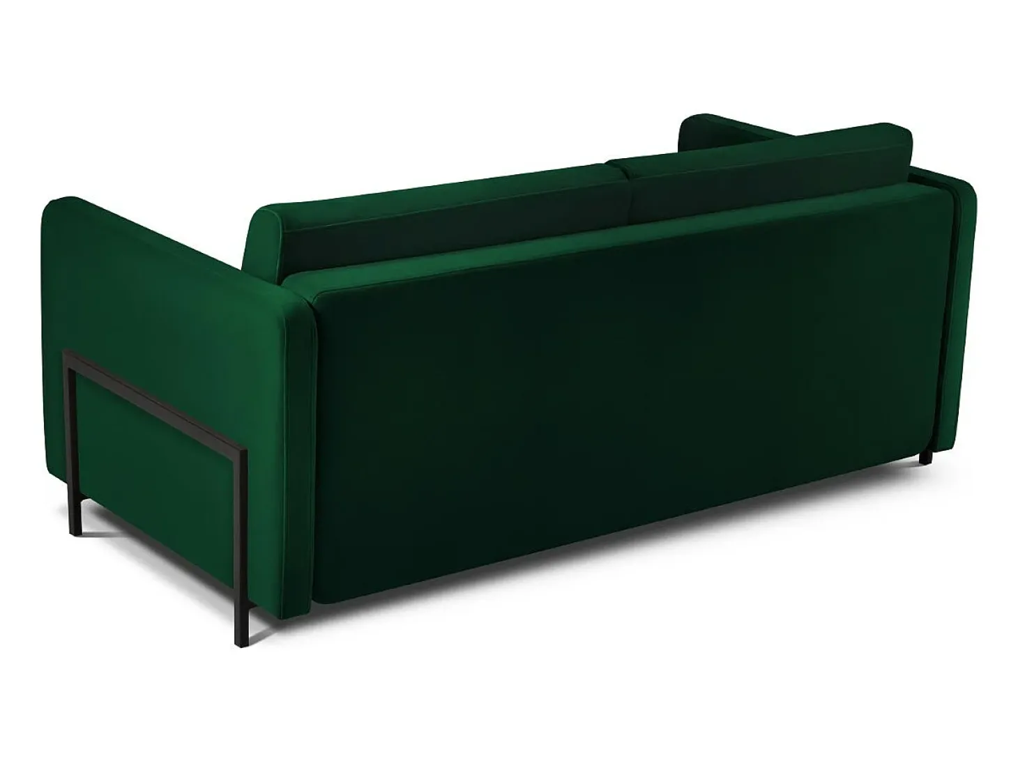 CXL by Christian Lacroix - Sofá-cama "Yanis" 2 lugares em veludo verde garrafa - 182x102x80cm
