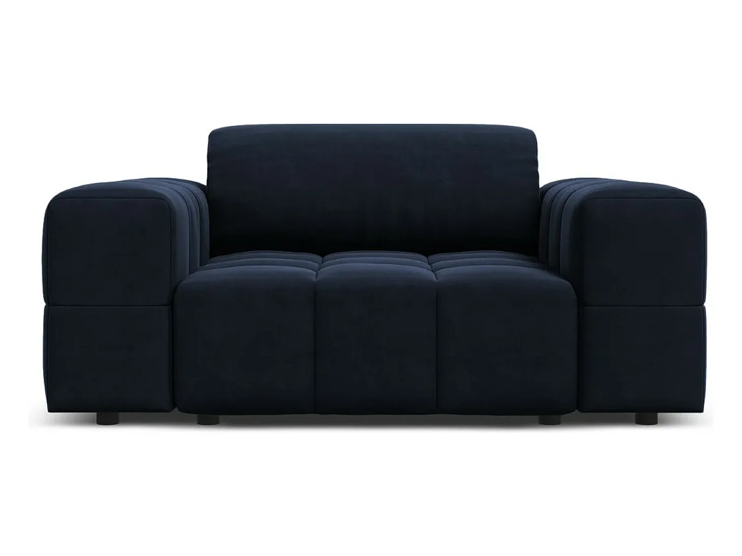 CXL by Christian Lacroix - Poltrona "Luc" em veludo azul escuro - 124x102x70cm