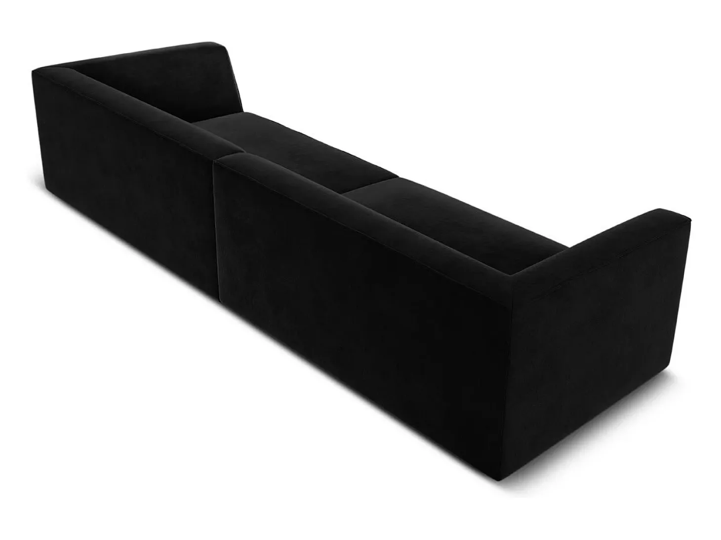 CXL by Christian Lacroix - Sofá "Charles" 4 lugares em veludo preto - 302x93x69cm