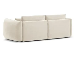 CXL by Christian Lacroix - Sofá modular "Maurie" 3 lugares em veludo marfim - 224x107x90cm