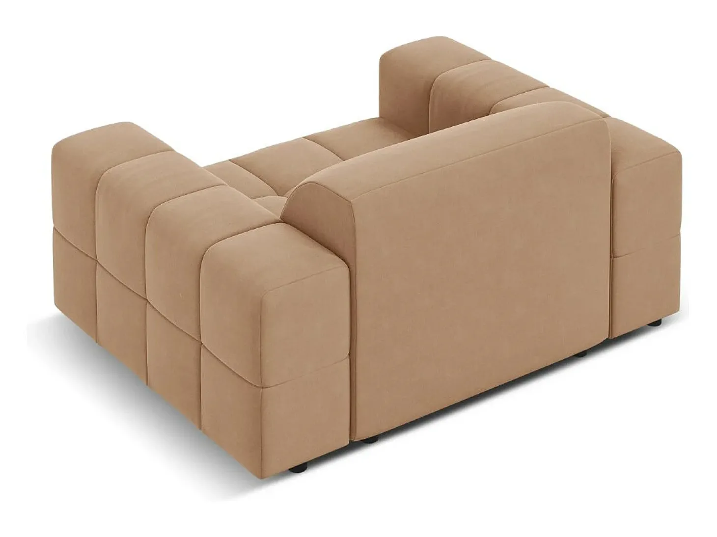CXL by Christian Lacroix - Poltrona "Luc" em veludo bege escuro - 124x102x70cm