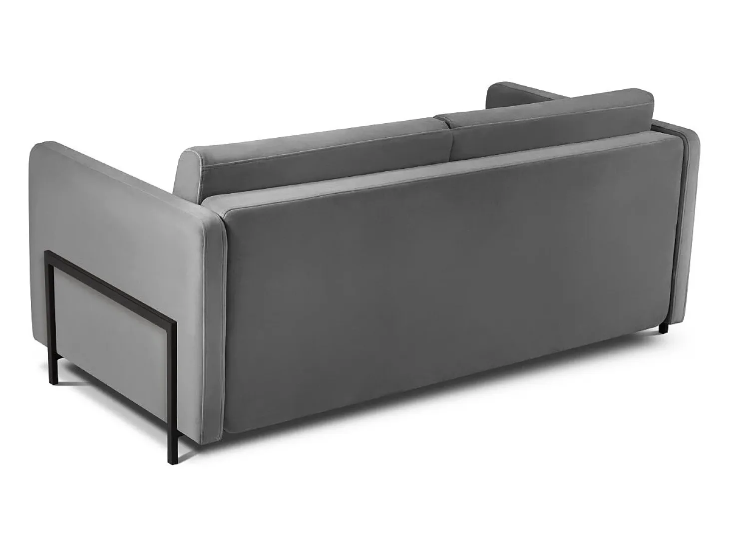 CXL by Christian Lacroix - Sofá-cama "Yanis" 2 lugares em veludo cinza escuro - 182x102x80cm