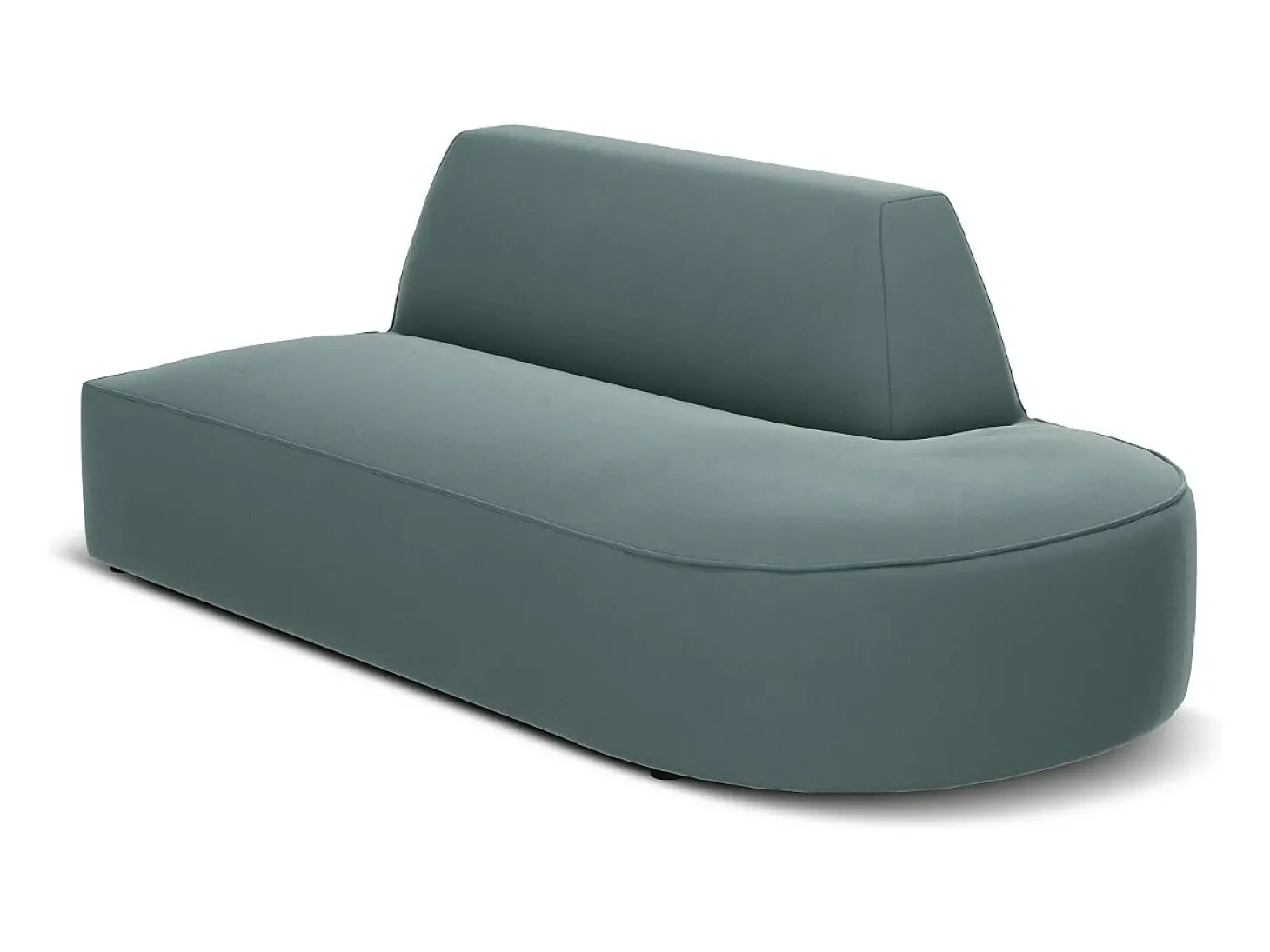 CXL by Christian Lacroix - Sofá modular direito "Charles" 2 lugares em veludo hortelã - 181x93x69cm