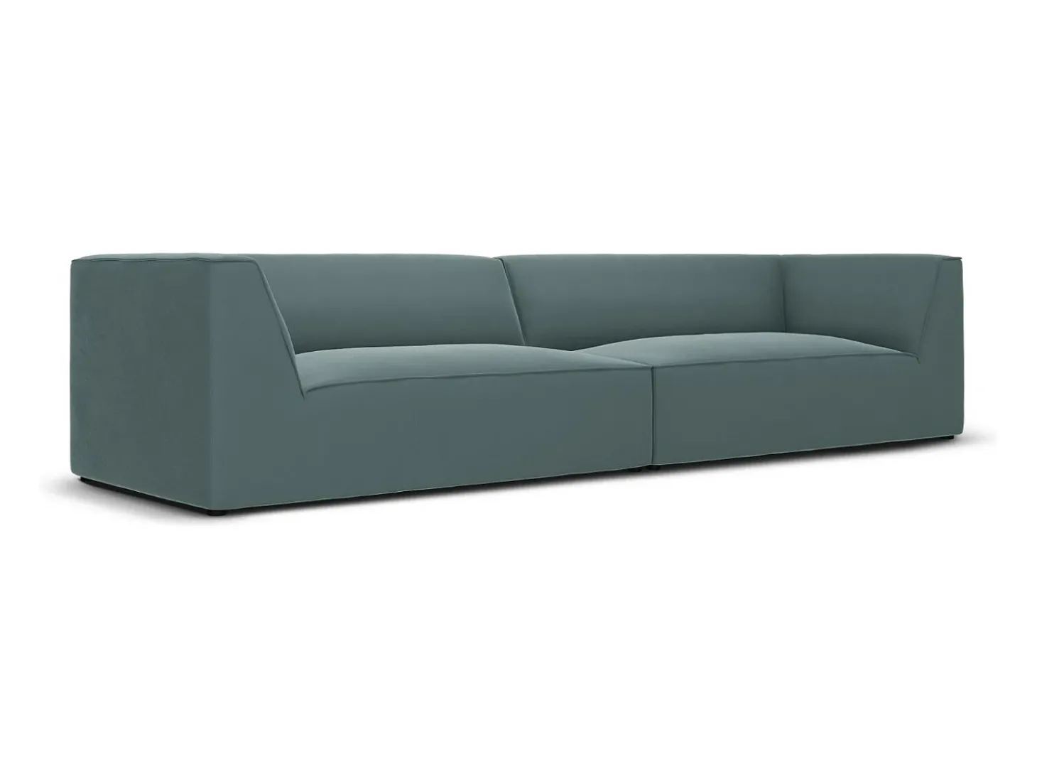 CXL by Christian Lacroix - Sofá "Charles" 4 lugares em veludo hortelã - 302x93x69cm