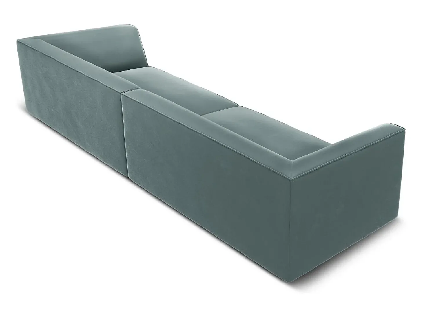 CXL by Christian Lacroix - Sofá "Charles" 4 lugares em veludo hortelã - 302x93x69cm