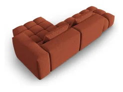 CXL by Christian Lacroix - Sofá modular de canto direito "Lorella" 4 lugares em tecido estrutural coral - 265x145x70cm