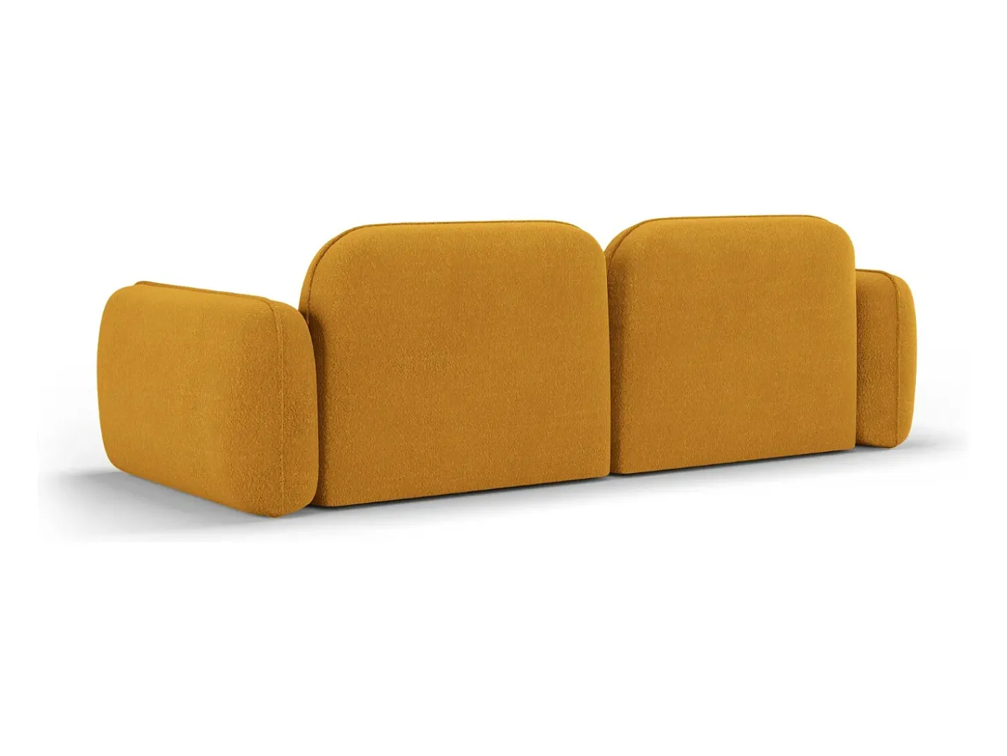 CXL by Christian Lacroix - Sofá modular "Lucien" 3 lugares em veludo mostarda - 230x90x70cm