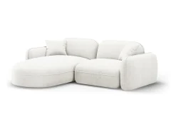 CXL by Christian Lacroix - Sofá modular de canto esquerdo "Lucien" 3 lugares em veludo marfim - 230x165x70cm