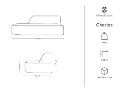 CXL by Christian Lacroix - Sofá modular virado para a esquerda 