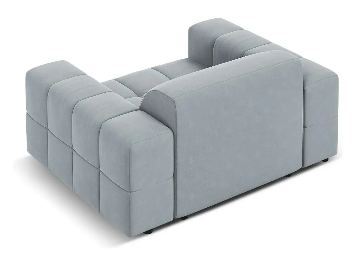 CXL by Christian Lacroix - Poltrona "Luc" em veludo azul claro - 124x102x70cm