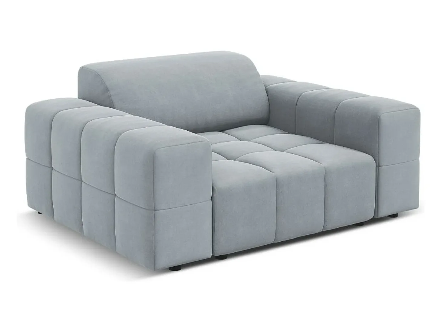 CXL by Christian Lacroix - Poltrona "Luc" em veludo azul claro - 124x102x70cm