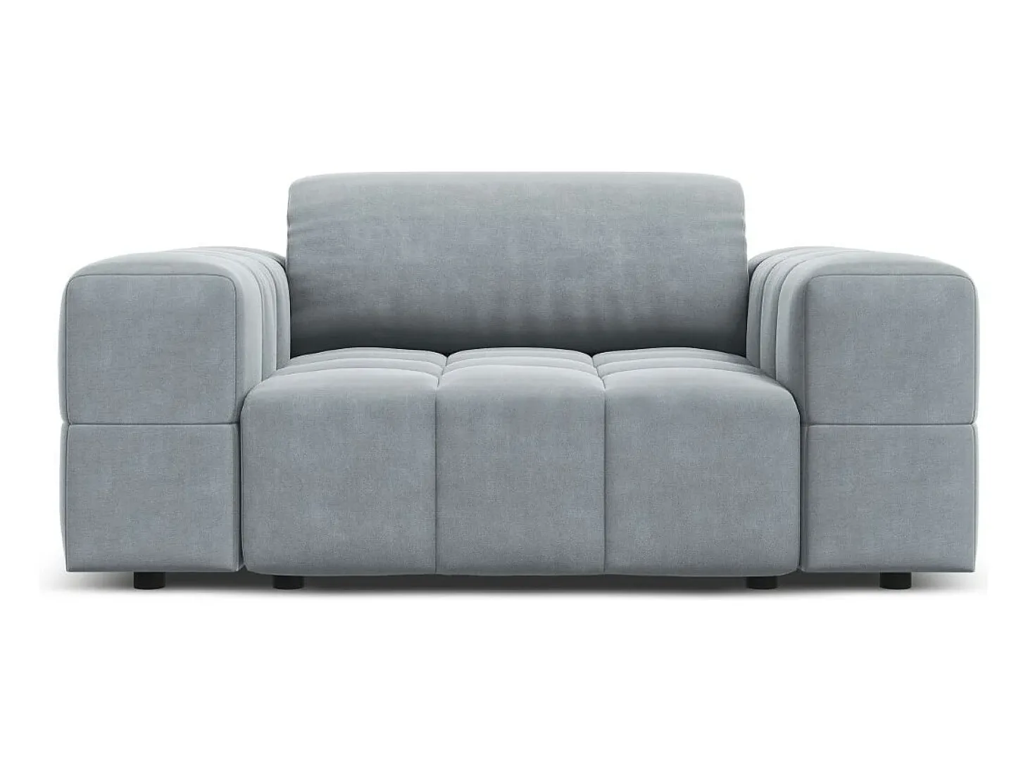 CXL by Christian Lacroix - Poltrona "Luc" em veludo azul claro - 124x102x70cm