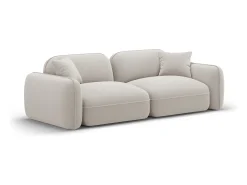 CXL by Christian Lacroix - Sofá modular "Lucien" 3 lugares em veludo bege claro - 230x90x70cm