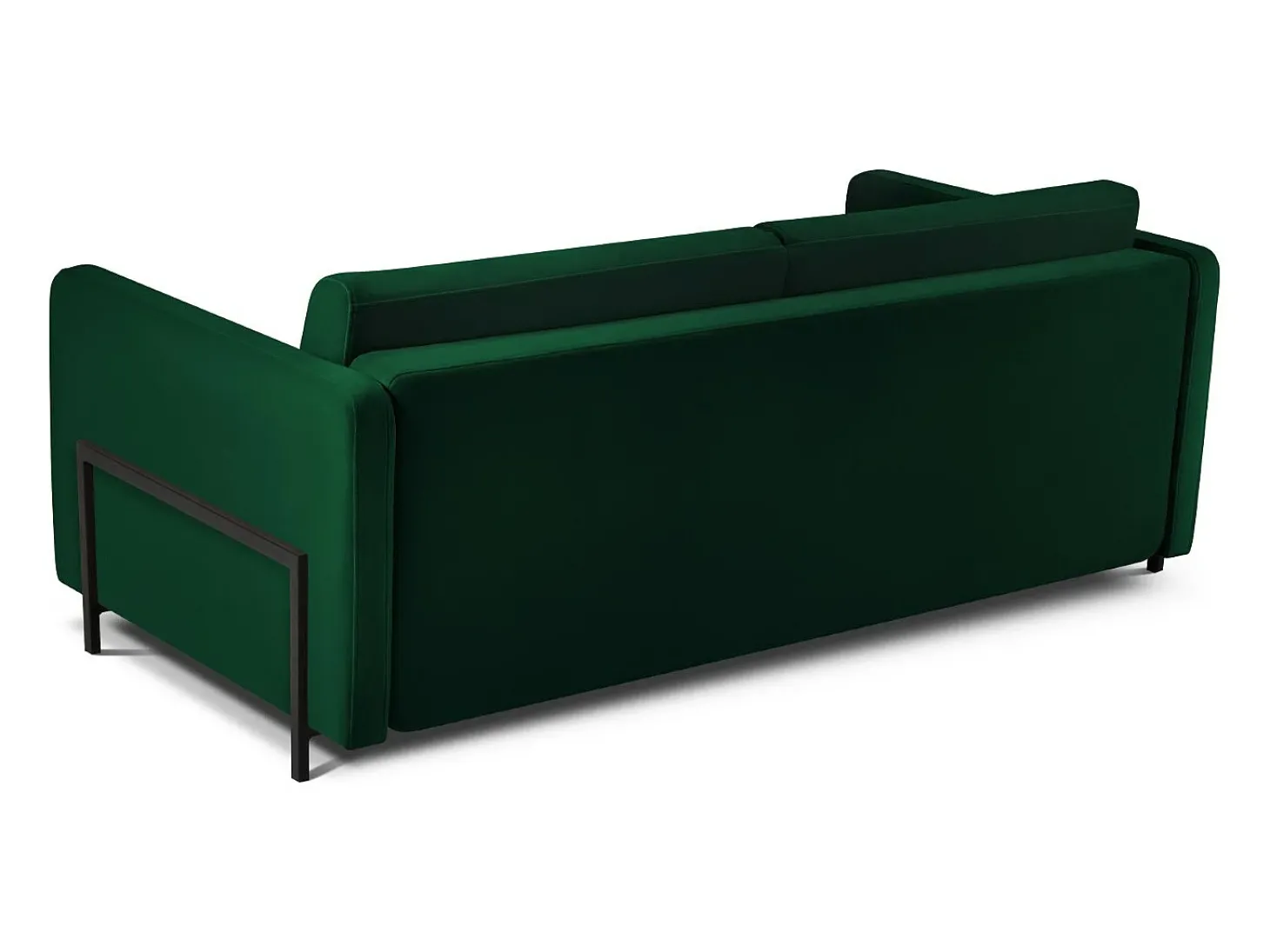 CXL by Christian Lacroix - Sofá-cama "Yanis" 3 lugares em veludo verde garrafa - 202x102x80cm