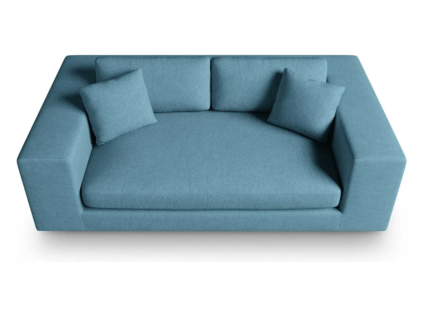 CXL by Christian Lacroix - Sofá "Tendance" 3 lugares em tecido estrutural azul - 220x122x72cm