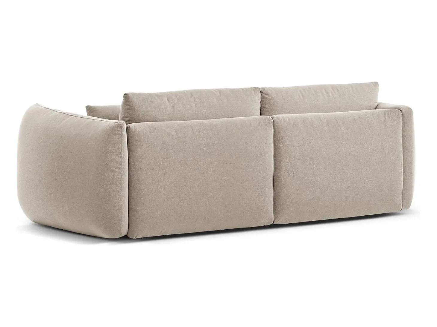 CXL by Christian Lacroix - Sofá modular "Maurie" 3 lugares em tecido chenille bege claro - 224x107x90cm