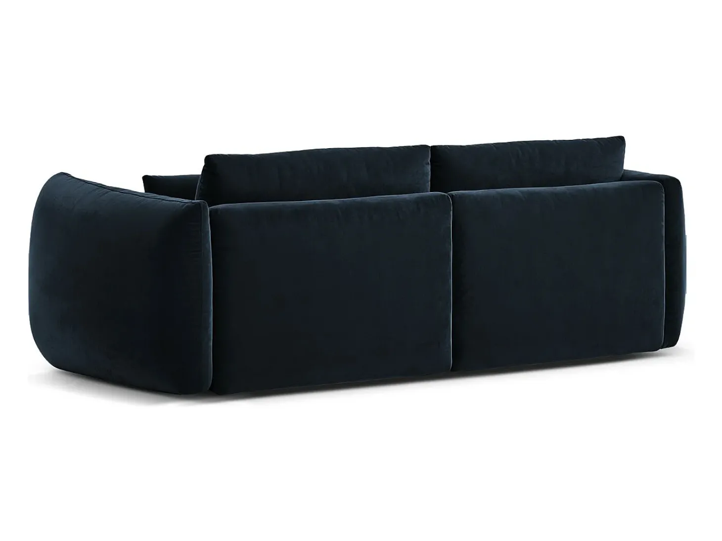 CXL by Christian Lacroix - Sofá modular "Maurie" 3 lugares em veludo azul real - 224x107x90cm