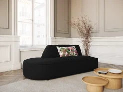 CXL by Christian Lacroix - Sofá modular virado para a esquerda "Charles" 2 lugares em veludo preto - 181x93x69cm