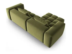 CXL by Christian Lacroix - Sofá modular de canto esquerdo "Lorella" 3 lugares em veludo verde claro - 260x145x70cm