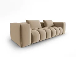 CXL by Christian Lacroix - Sofá modular "Lorella" 3 lugares em veludo areia - 230x85x70cm