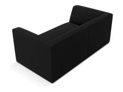 CXL by Christian Lacroix - Sofá "Charles" 2 lugares em veludo preto - 174x92x69cm