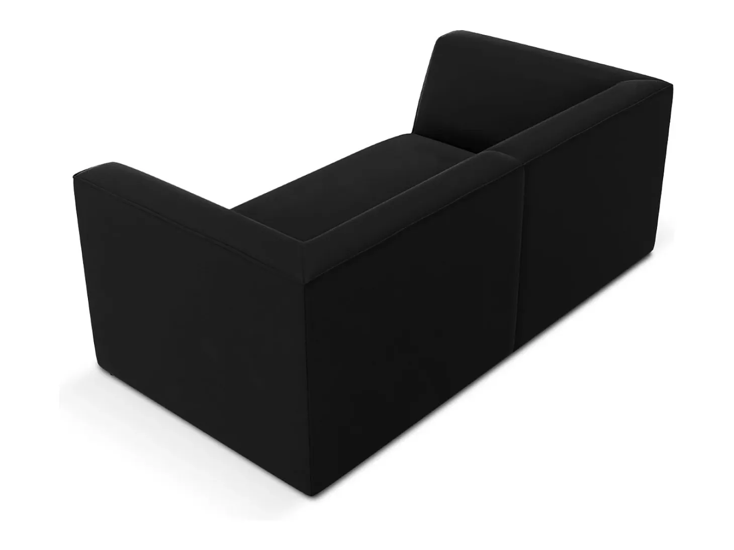 CXL by Christian Lacroix - Sofá "Charles" 2 lugares em veludo preto - 174x92x69cm