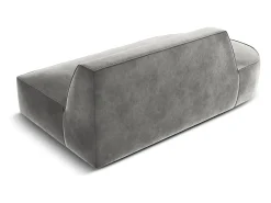 CXL by Christian Lacroix - Sofá modular virado para a esquerda "Charles" 2 lugares em veludo cinza claro - 181x93x69cm