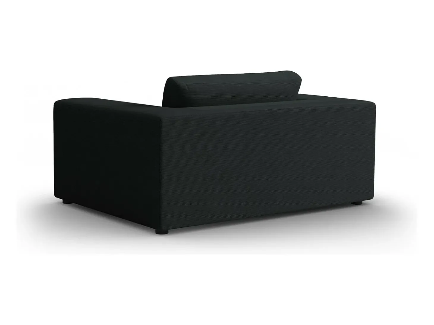 CXL by Christian Lacroix - Sofá "Tendance" 1,5 lugares em veludo cotelê preto - 156x122x72cm