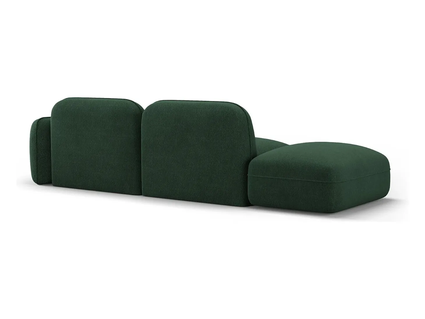CXL by Christian Lacroix - Sofá modular virado para a esquerda "Lucien" 3 lugares em veludo verde - 295x90x70cm