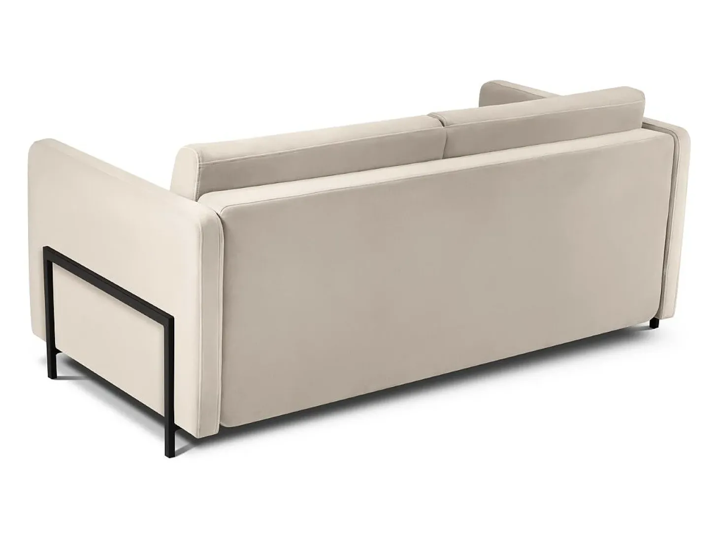 CXL by Christian Lacroix - Sofá-cama "Yanis" 2 lugares em veludo bege - 182x102x80cm