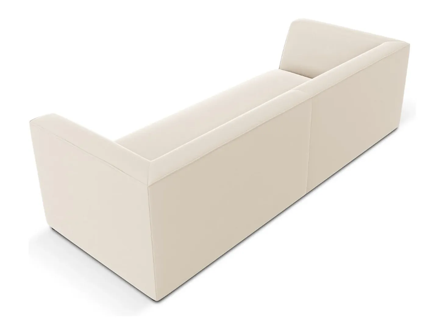 CXL by Christian Lacroix - Sofá "Charles" 3 lugares em veludo bege - 232x92x69cm