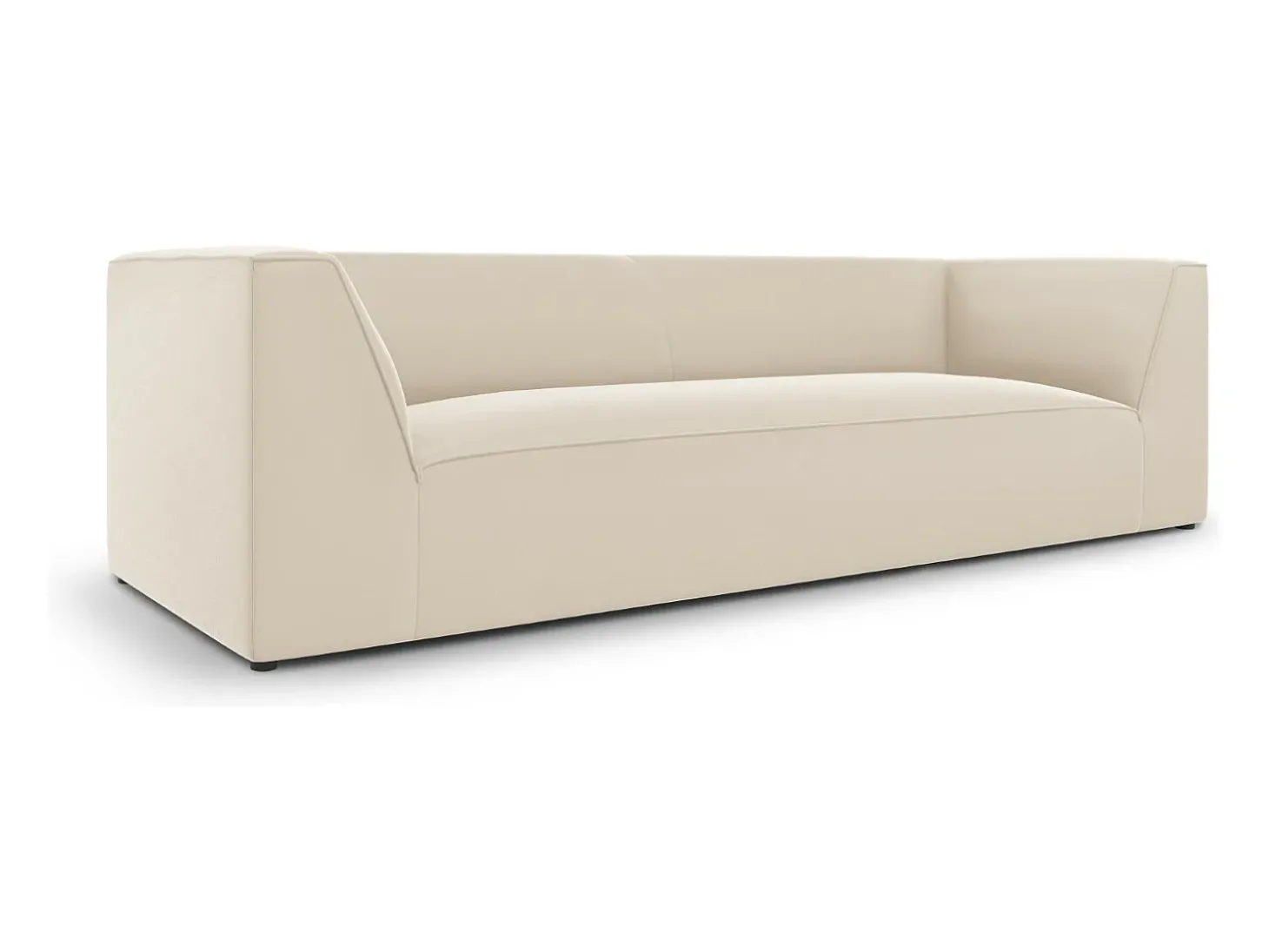 CXL by Christian Lacroix - Sofá "Charles" 3 lugares em veludo bege - 232x92x69cm