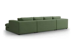 CXL by Christian Lacroix - Sofá panorâmico "Tendance" 5 lugares em veludo cotelê verde - 344x170x72cm