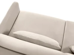 CXL by Christian Lacroix - Sofá-cama "Yanis" 3 lugares em veludo bege - 202x102x80cm