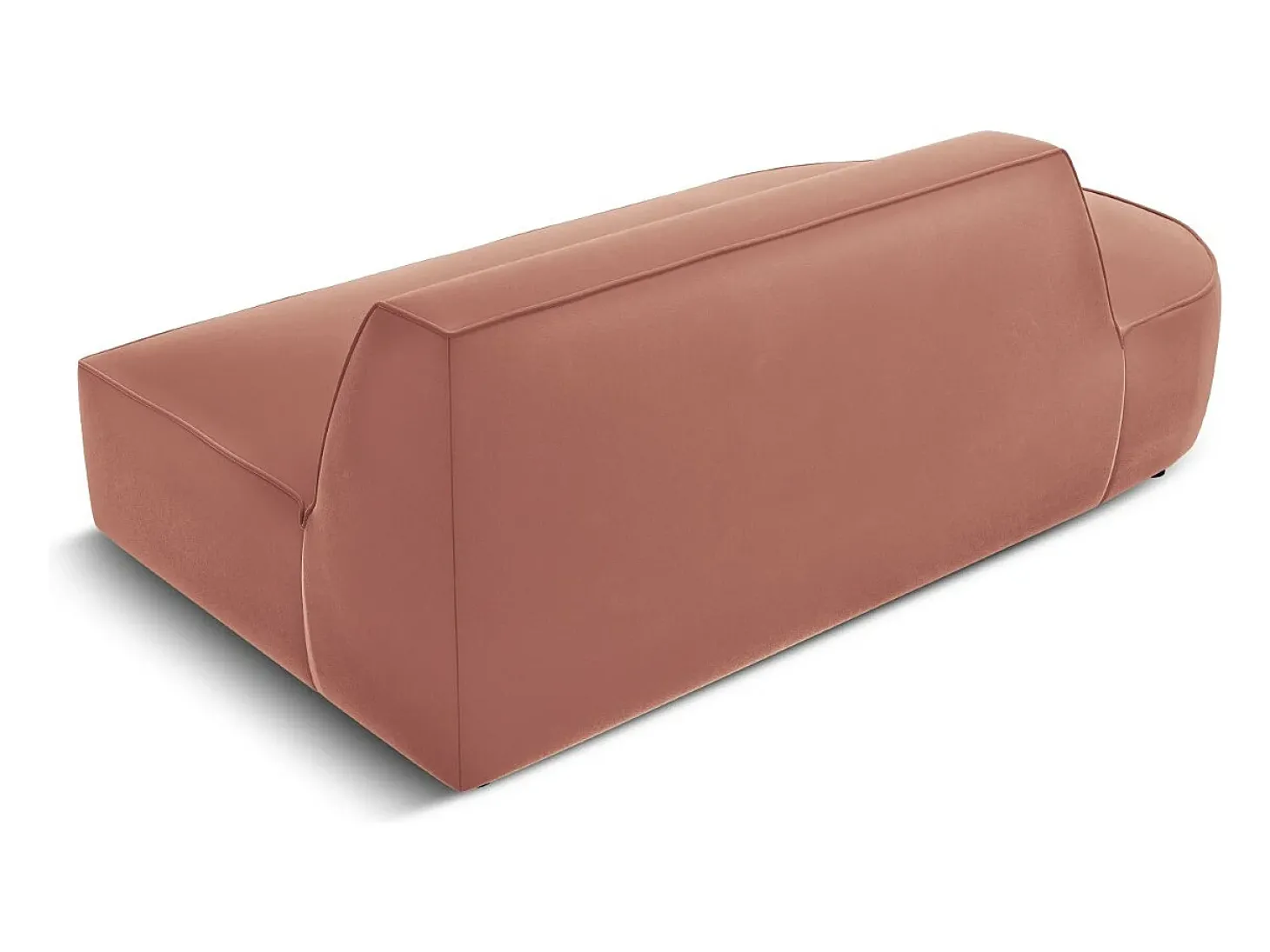 CXL by Christian Lacroix - Sofá modular virado para a esquerda "Charles" 2 lugares em veludo rosa - 181x93x69cm