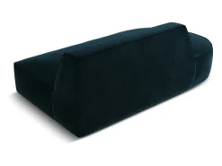 CXL by Christian Lacroix - Sofá modular virado para a esquerda "Charles" 2 lugares em veludo petróleo escuro - 181x93x69cm