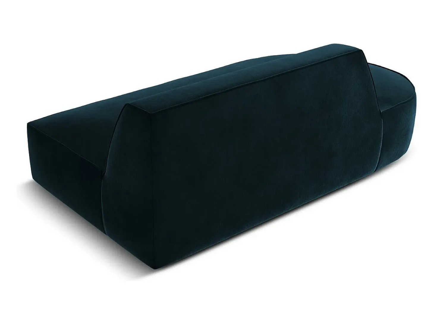 CXL by Christian Lacroix - Sofá modular virado para a esquerda "Charles" 2 lugares em veludo petróleo escuro - 181x93x69cm