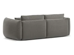 CXL by Christian Lacroix - Sofá modular "Maurie" 3 lugares em tecido chenille cinza escuro - 224x107x90cm
