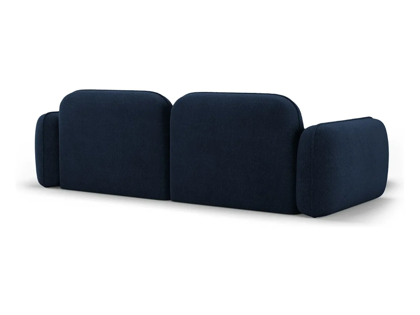 CXL by Christian Lacroix - Sofá modular de canto esquerdo "Lucien" 3 lugares em veludo azul escuro - 230x165x70cm