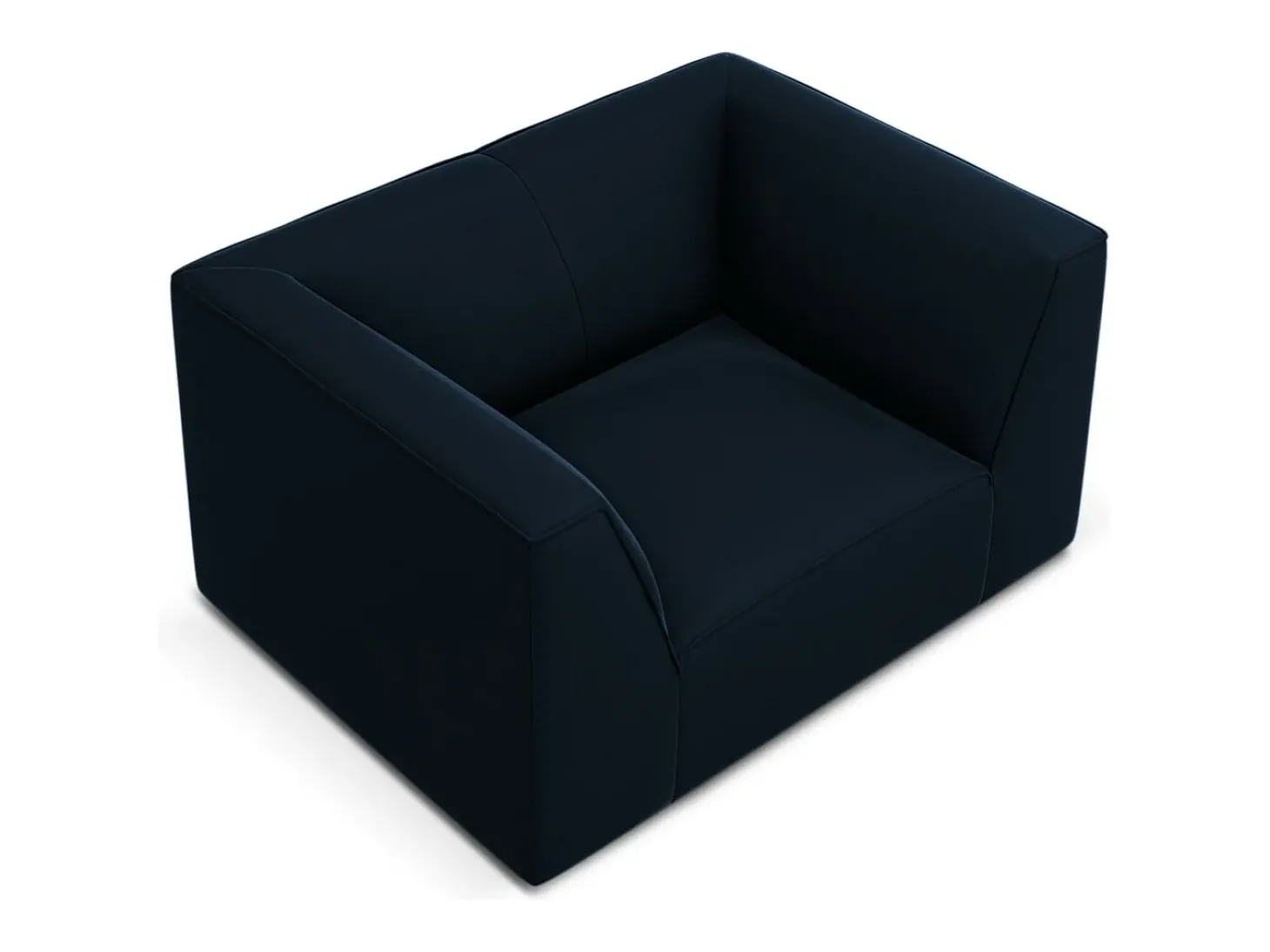 CXL by Christian Lacroix - Poltrona "Charles" em veludo azul escuro - 120x92x69cm