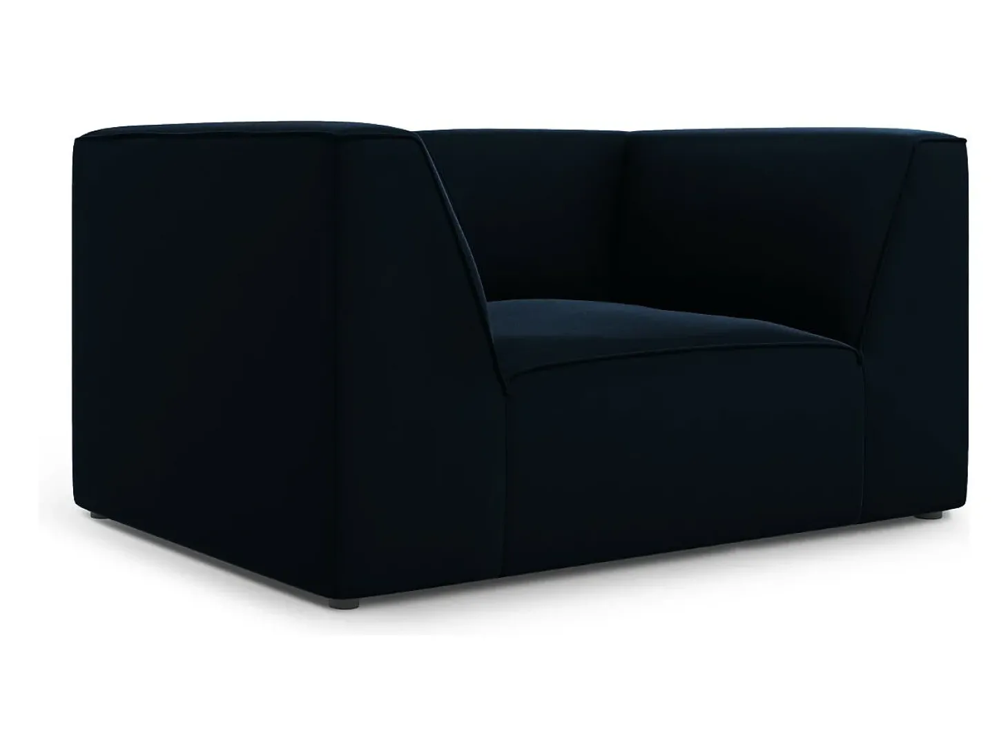 CXL by Christian Lacroix - Poltrona "Charles" em veludo azul escuro - 120x92x69cm