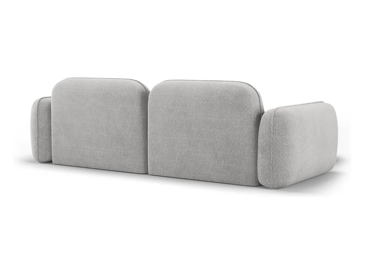 CXL by Christian Lacroix - Sofá modular de canto esquerdo "Lucien" 3 lugares em veludo cinza claro - 230x165x70cm