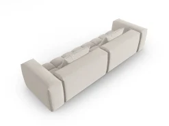 CXL by Christian Lacroix - Sofá modular "Lorella" 5 lugares em tecido estrutural bege - 290x85x70cm